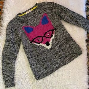 Rewind Fox with Glasses Sweater Sz S